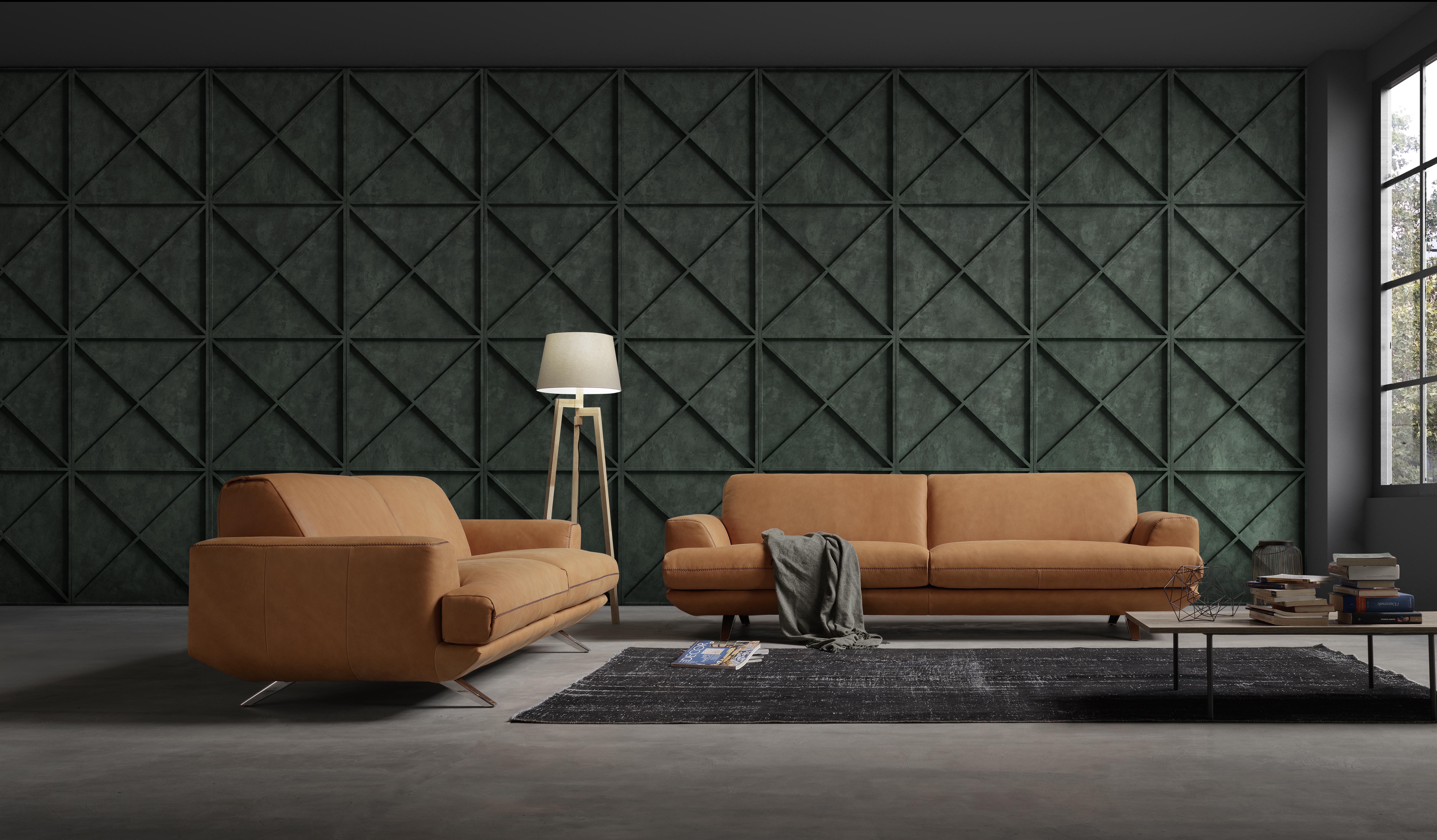 Club-1 Club Leder Design Garnitur