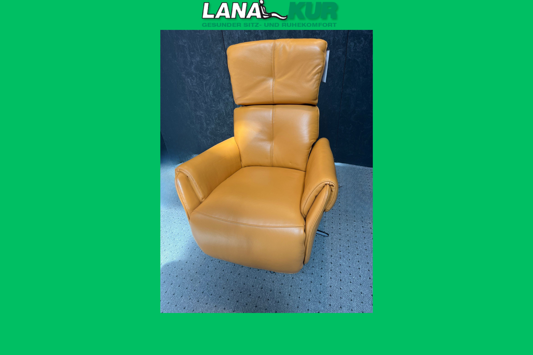 Drehsessel „Violin “ Leder Cognac mit 2 Motoren & Akku 